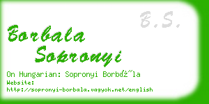 borbala sopronyi business card